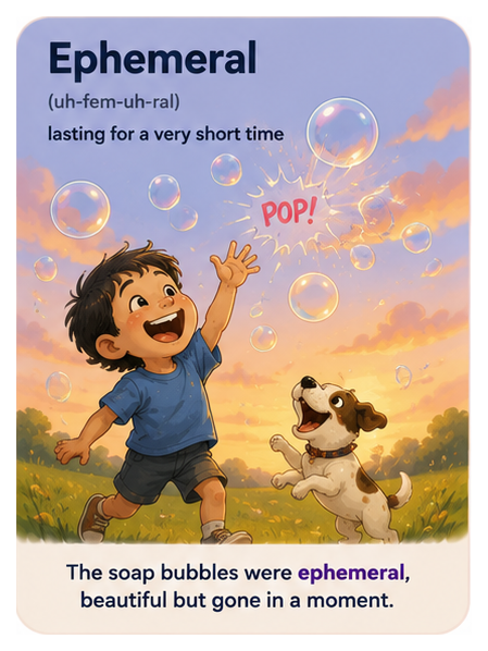 Ephemeral — lasting for a very short time