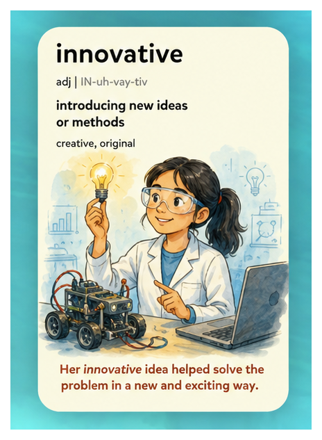 Innovative — introducing new ideas or methods